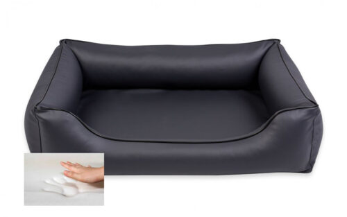 Orthopedische hondenmand Eco-Leer Antraciet 120cm