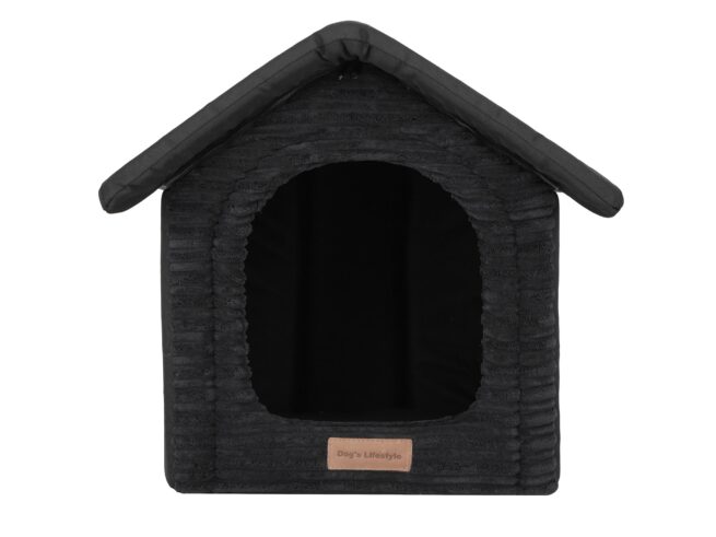 Honden huisje Ribstof Zwart - Afbeelding 2