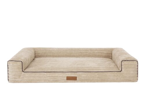 Hondenmand Lounge Bed Supersoft Rib Beige 100cm