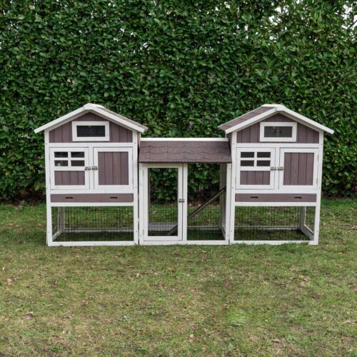 Konijnenhok Amalie Duo met ren