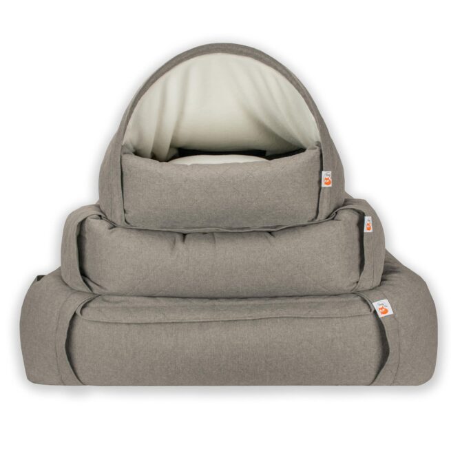 Hondenmand Snuggle Cave Sleepy Fox® Quilted Beige - Afbeelding 4