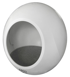Kattenhuis Design Domus Wit met Led en geluid