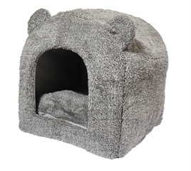 Kattenmand Iglo Teddy Grijs