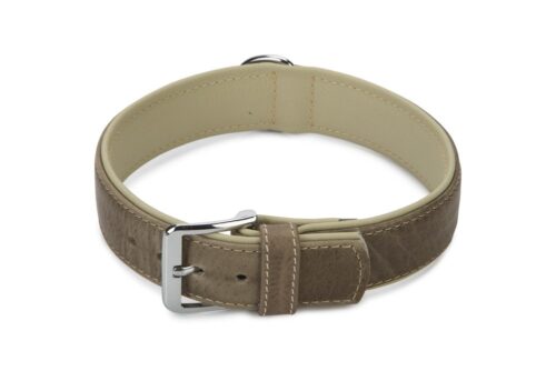 Beeztees leren halsband Comfort Grijs