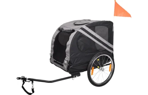 Hondenfietskar Grijs voor honden tot 40 kilo