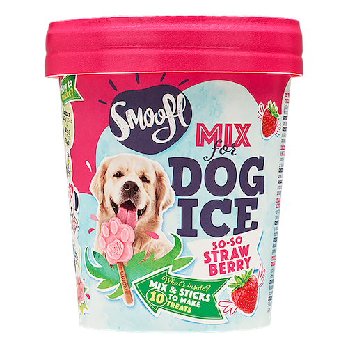 Smoofl Aardbei Mix voor hondenijs