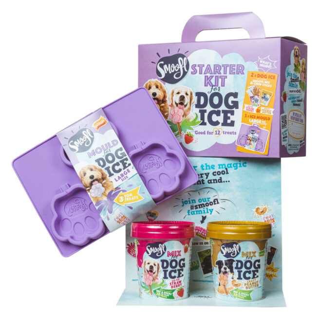Smoofle Hondenijs Starter Kit Large Aardbei en Pindakaas - Afbeelding 2