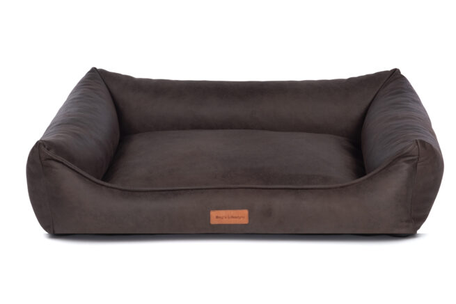 Dog's Lifestyle Hondenmand Lederlook Deluxe Bruin