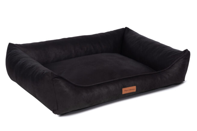 Dog's Lifestyle Hondenmand Lederlook Deluxe Antraciet - Afbeelding 3