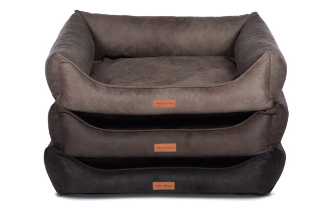 Dog's Lifestyle Hondenmand Lederlook Deluxe Bruin - Afbeelding 4