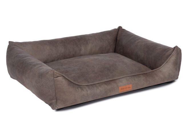 Dog's Lifestyle Hondenmand Lederlook Deluxe Taupe - Afbeelding 3