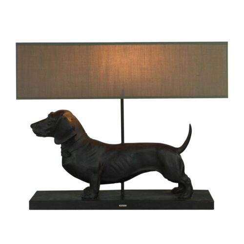 Happy House Lamp Teckel Zwart