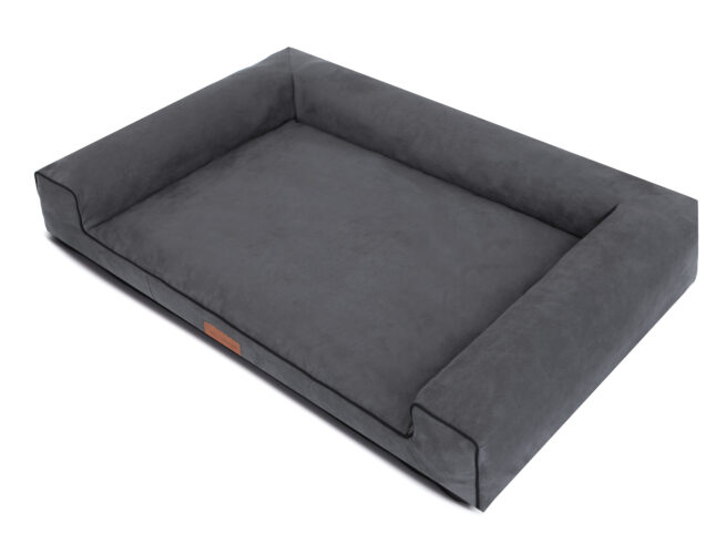 Hondenmand Lounge Bed Suedine Grijs - Afbeelding 3