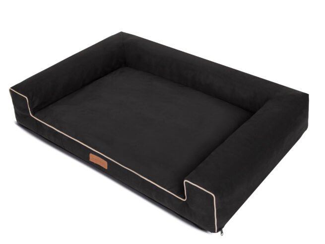 Hondenmand Lounge Bed Suedine Zwart - Afbeelding 3