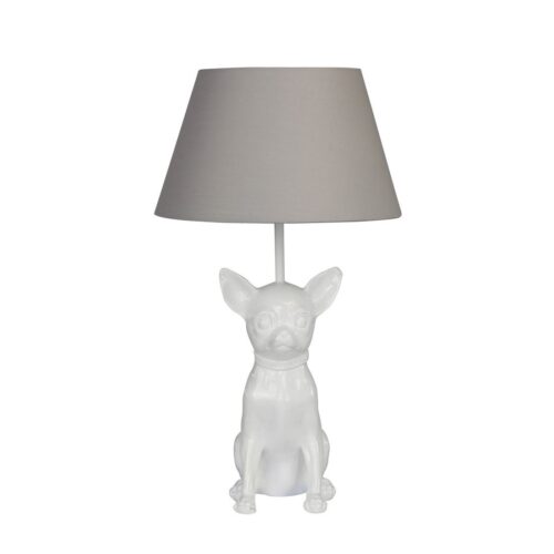 Happy House Lamp Chichuahua Glanzend Wit