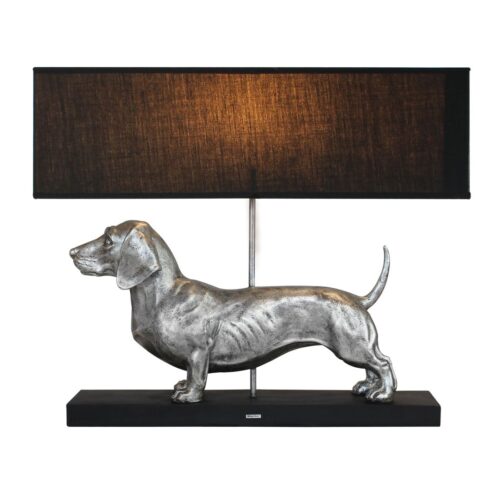 Happy House Lamp Teckel Zilver