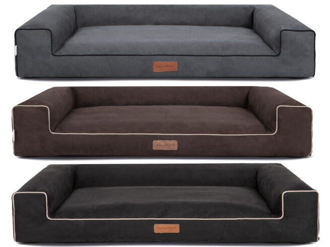 Hondenmand Lounge Bed Suedine Grijs - Afbeelding 4