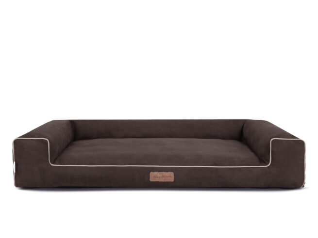 Hondenmand Lounge Bed Suedine Bruin