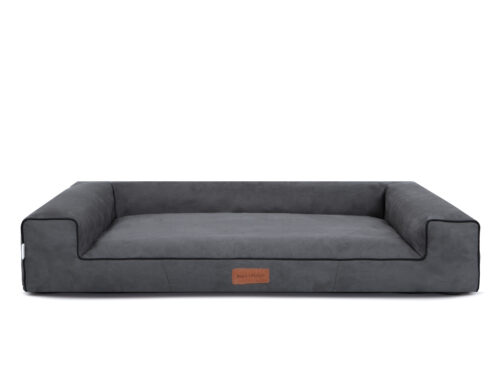 Hondenmand Lounge Bed Suedine Grijs