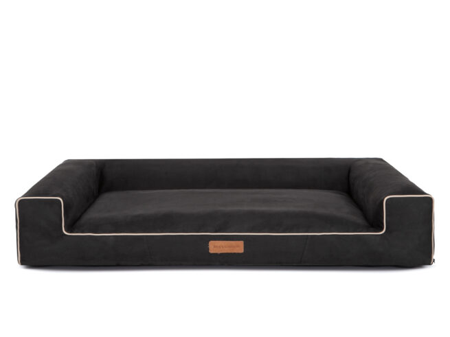 Hondenmand Lounge Bed Suedine Zwart