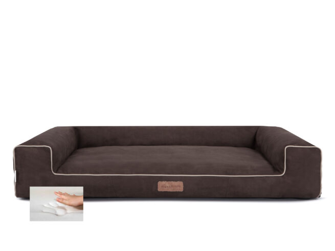 Hondenmand Lounge Bed Suedine Bruin - Afbeelding 2