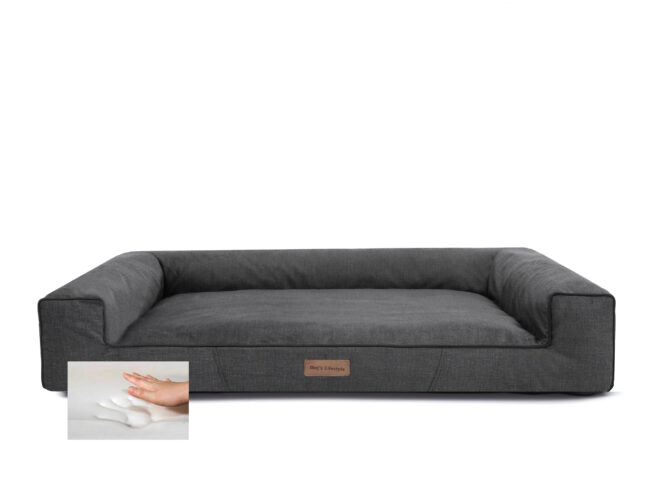 ( Orthopedische ) Hondenmand Lounge Bed Velvet - Afbeelding 3