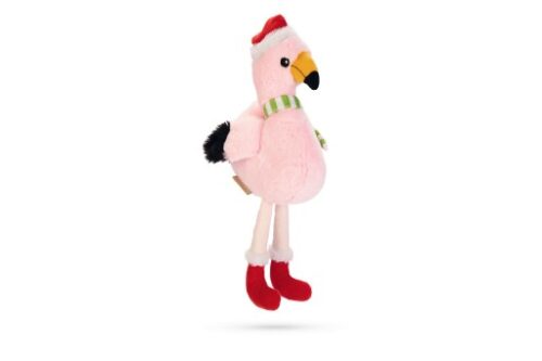 Hondenknuffel Kerst Flamingo Roze XXL 80cm!