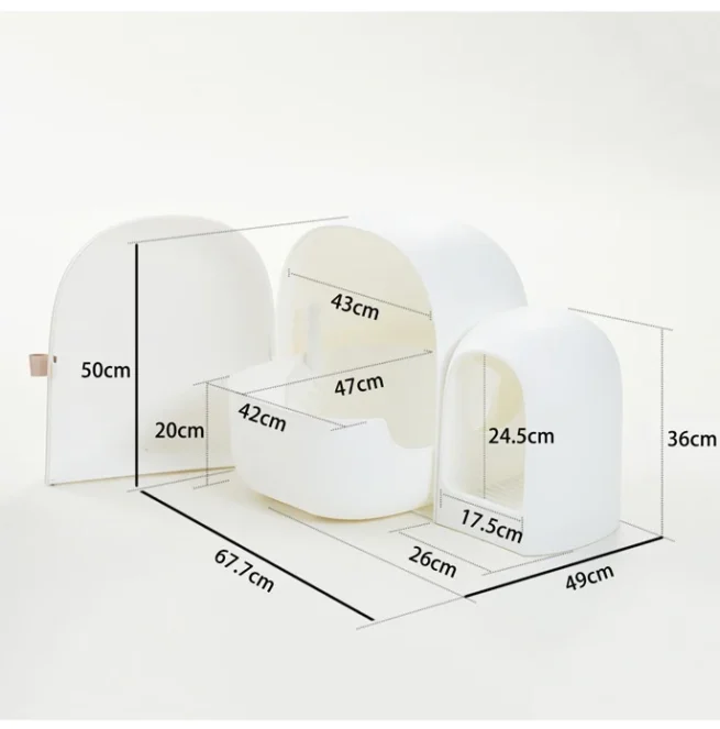Makesure Design Kattenbak Max Wit - Afbeelding 8