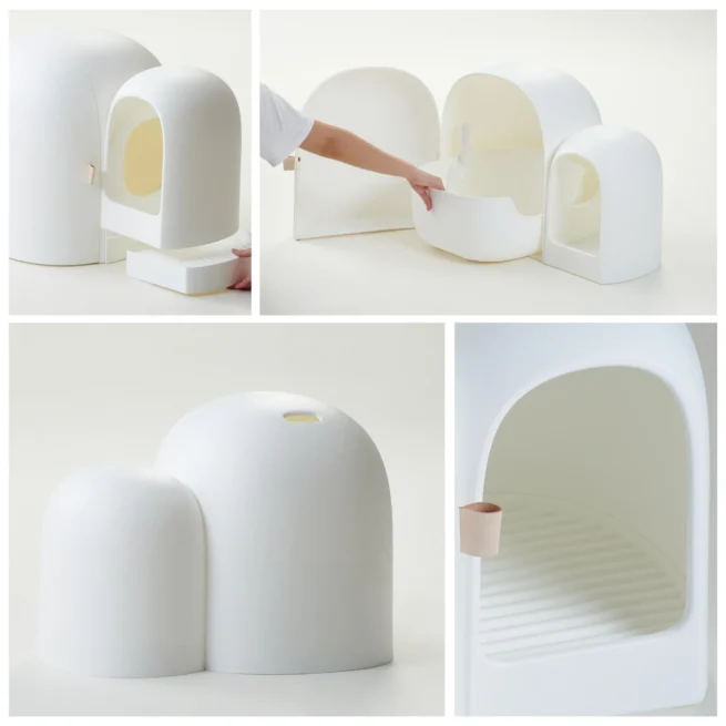 Makesure Design Kattenbak Max Wit - Afbeelding 7