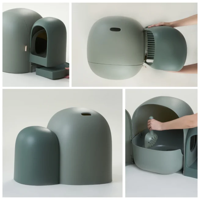 Makesure Design Kattenbak Max Mosgroen - Afbeelding 4