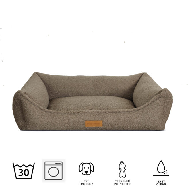 Hondenmand Bouclé Taupe