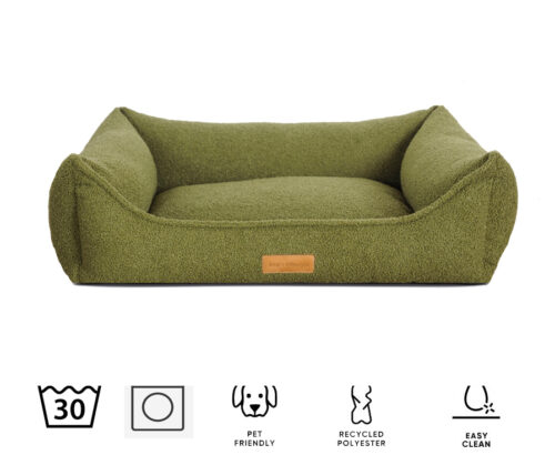 Hondenmand Bouclé Groen