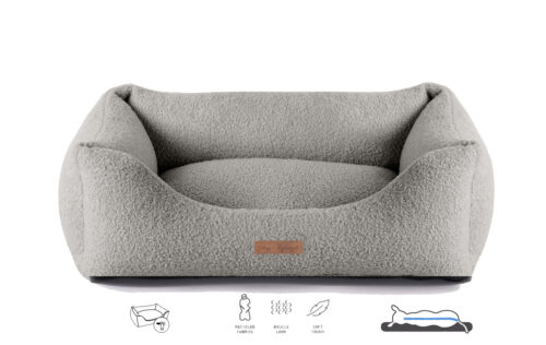 Orthopedische hondenmand Boucle Grijs