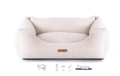 Orthopedische hondenmand Boucle Ivory