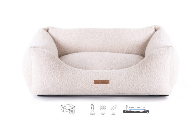 Orthopedische hondenmand Boucle Ivory