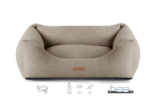 Orthopedische Hondenmand Boucle Taupe