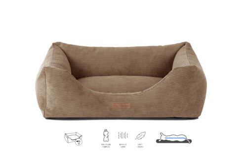 Orthopedische Hondenmand Ribbed Bruin