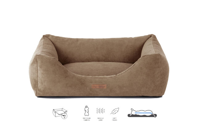 Orthopedische Hondenmand Ribbed Bruin