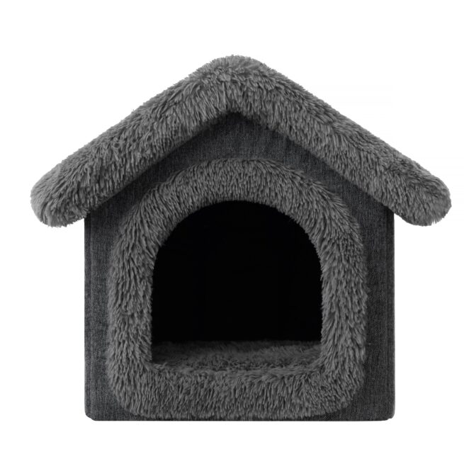 Hondenhuisje Supersoft Fluffy Deluxe Antraciet - Afbeelding 2