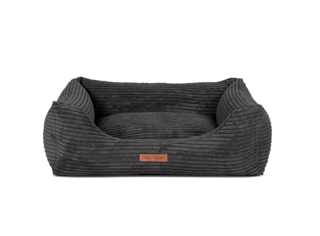 Orthopedische Hondenmand Ribbed Deluxe Zwart - Afbeelding 2