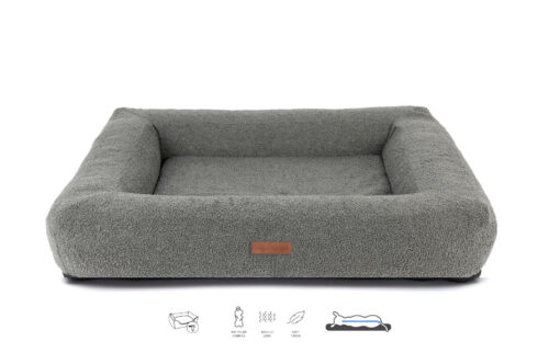 Orthopedische Hondenmand Boucle Antraciet Rechthoek