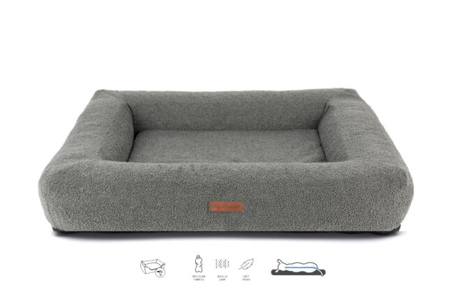 Orthopedische Hondenmand Boucle Antraciet Rechthoek