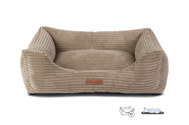 Orthopedische Hondenmand Ribbed Deluxe Taupe - Afbeelding 2