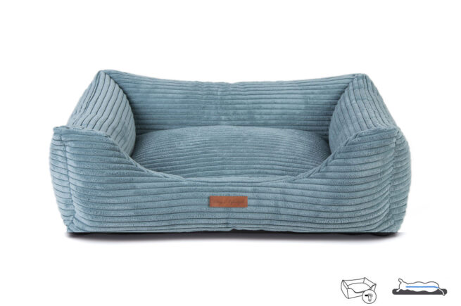 Orthopedische Hondenmand Ribbed Deluxe Petrol Blauw - Afbeelding 2