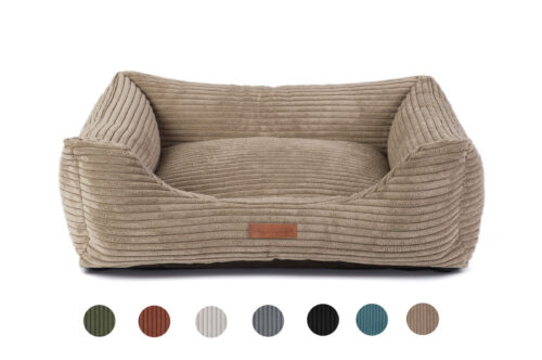 Orthopedische Hondenmand Ribbed Deluxe Taupe