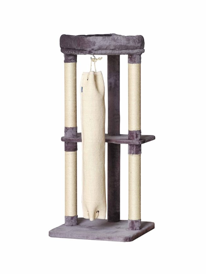 Krabpaal met klimzak grijs 136cm - Afbeelding 2