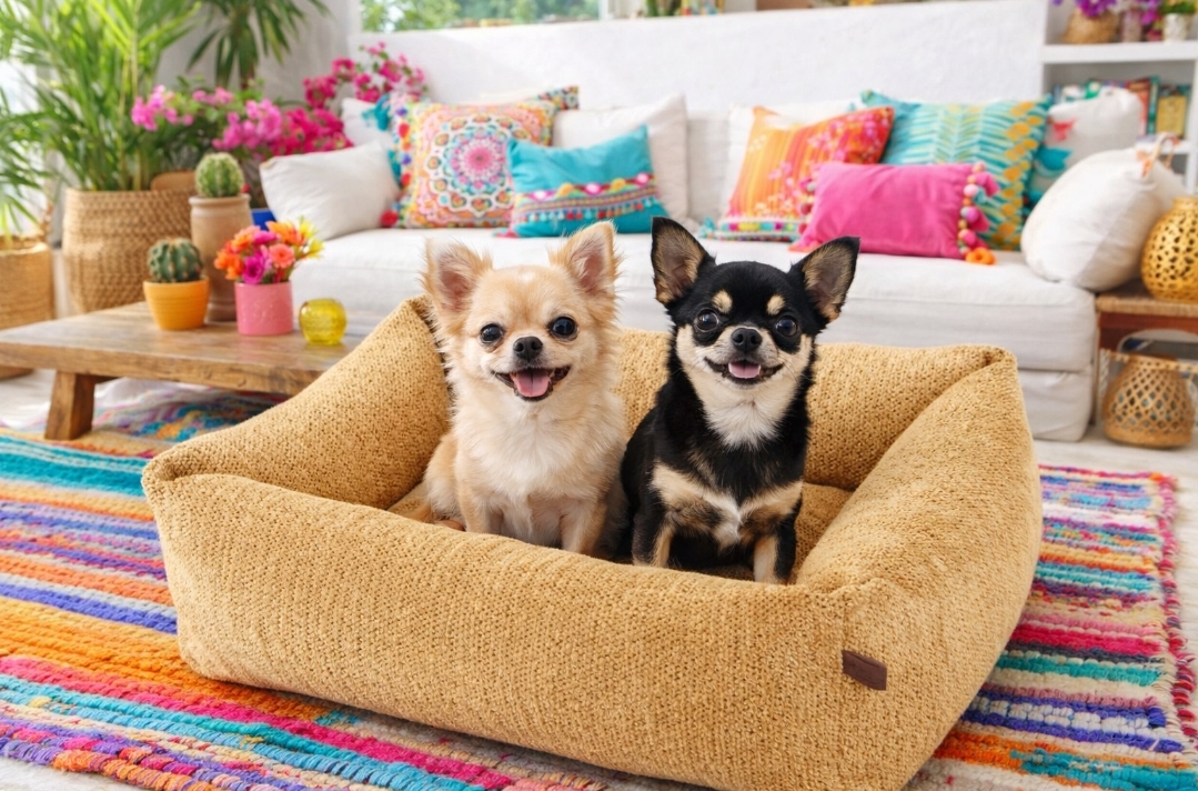 Hondenmand Ibiza Mosterdgeel