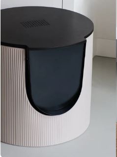 Fuse Design Kattenbak District 70 Metaal Ribbel Beige