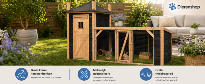 houten konijnenhokken