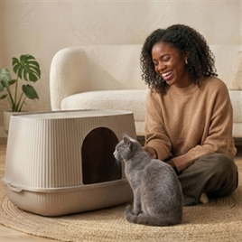 Savic Kattenbak Moona Warm Grijs